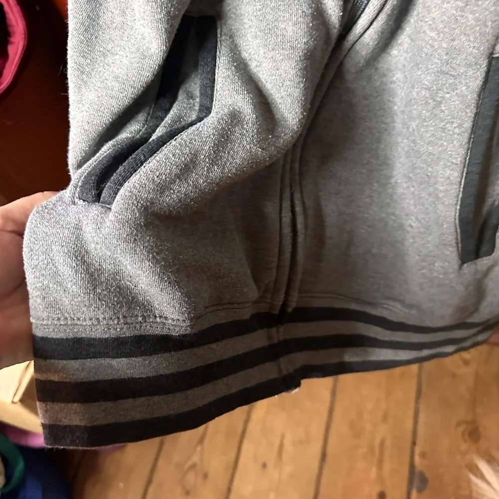 Gray and Black 2 tone Large  Reggae on the River  Zip-Up Hoodie